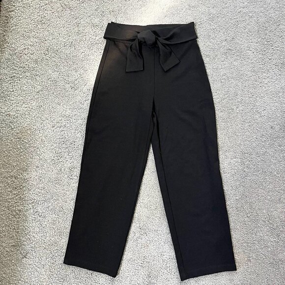 BAILEY 44 Black Women's Cropped Marco Polo Pants with Wrap Waist Tie -Size Small - Picture 1 of 12